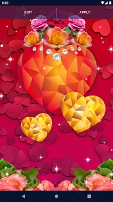 Diamond Hearts Live Wallpaper android App screenshot 1