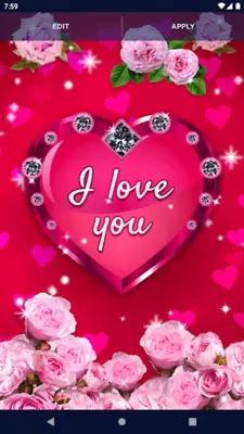 Diamond Hearts Live Wallpaper android App screenshot 3