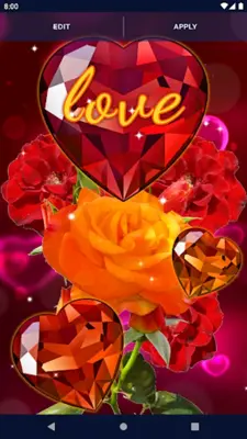 Diamond Hearts Live Wallpaper android App screenshot 4